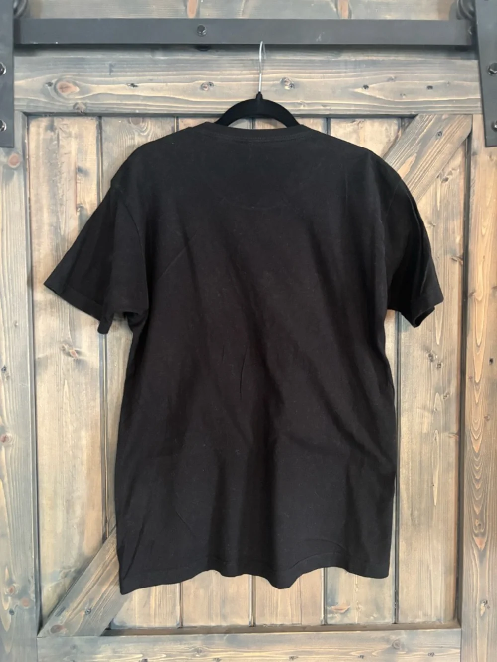 Black Graphic “Halloween” Tee with Neon Michael Myers Horror Portrait - Picture 2 of 3